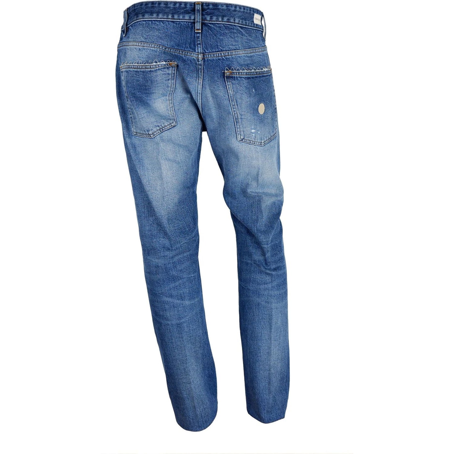 Chic Medium Wash Men's Cotton Jeans