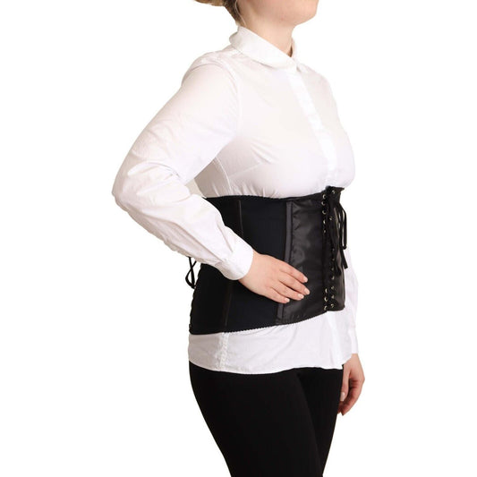 Chic Black Corset Belt Top