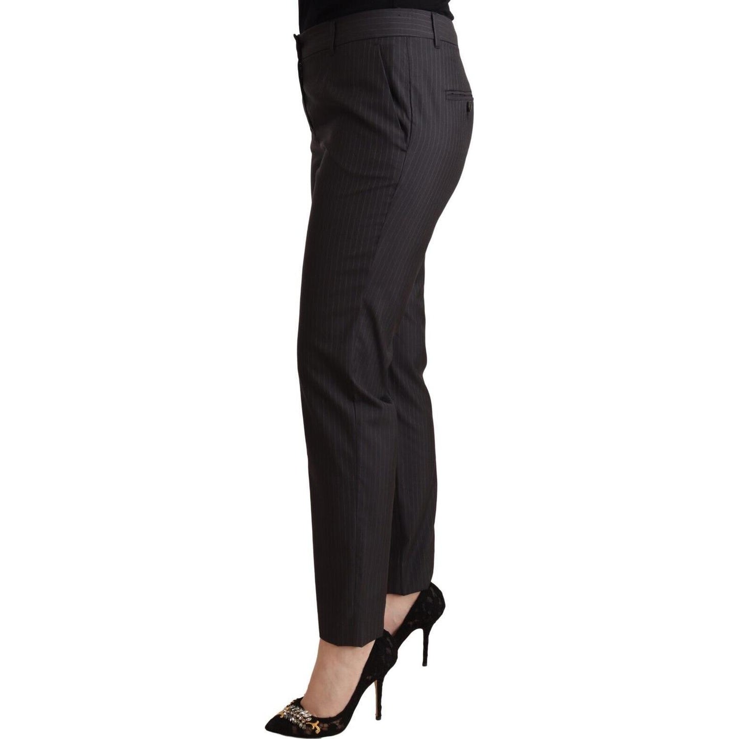 Elegant Tailored Virgin Wool and Silk Pants