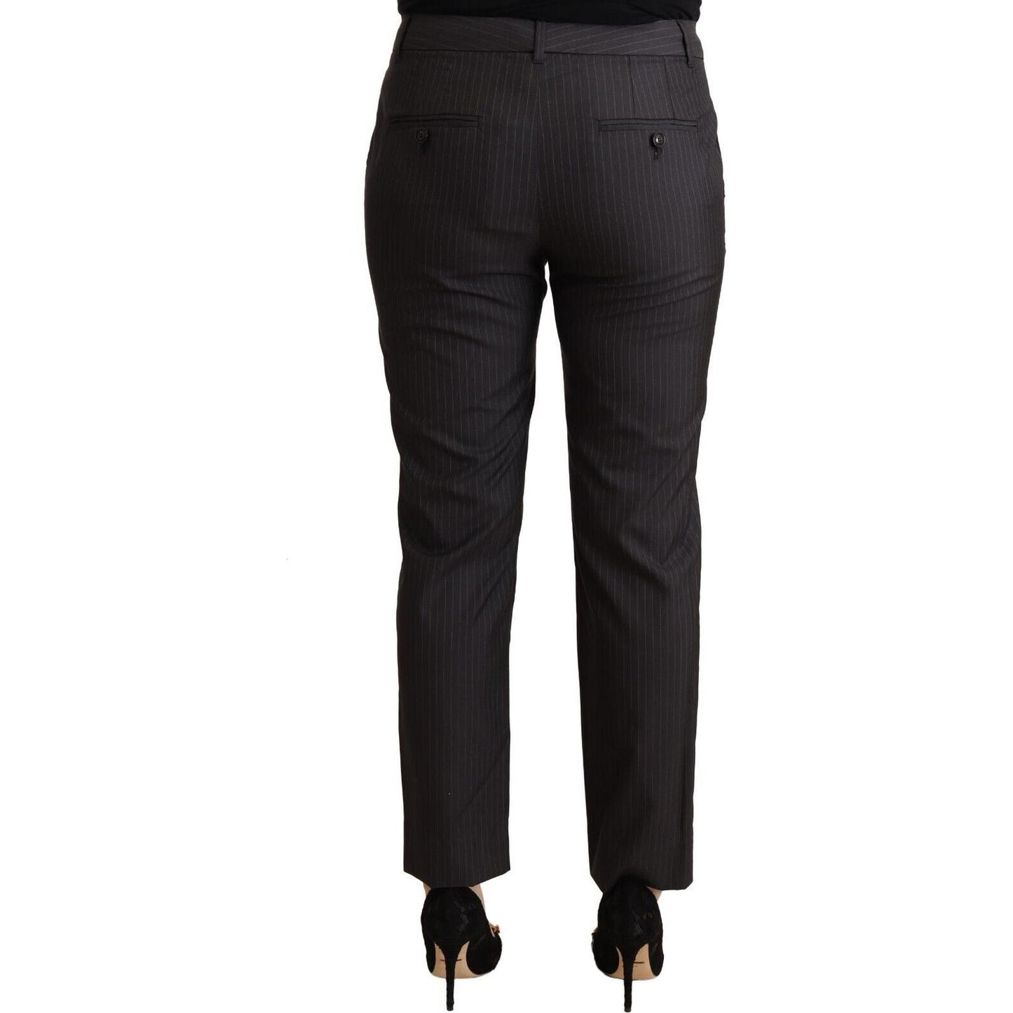 Elegant Tailored Virgin Wool and Silk Pants