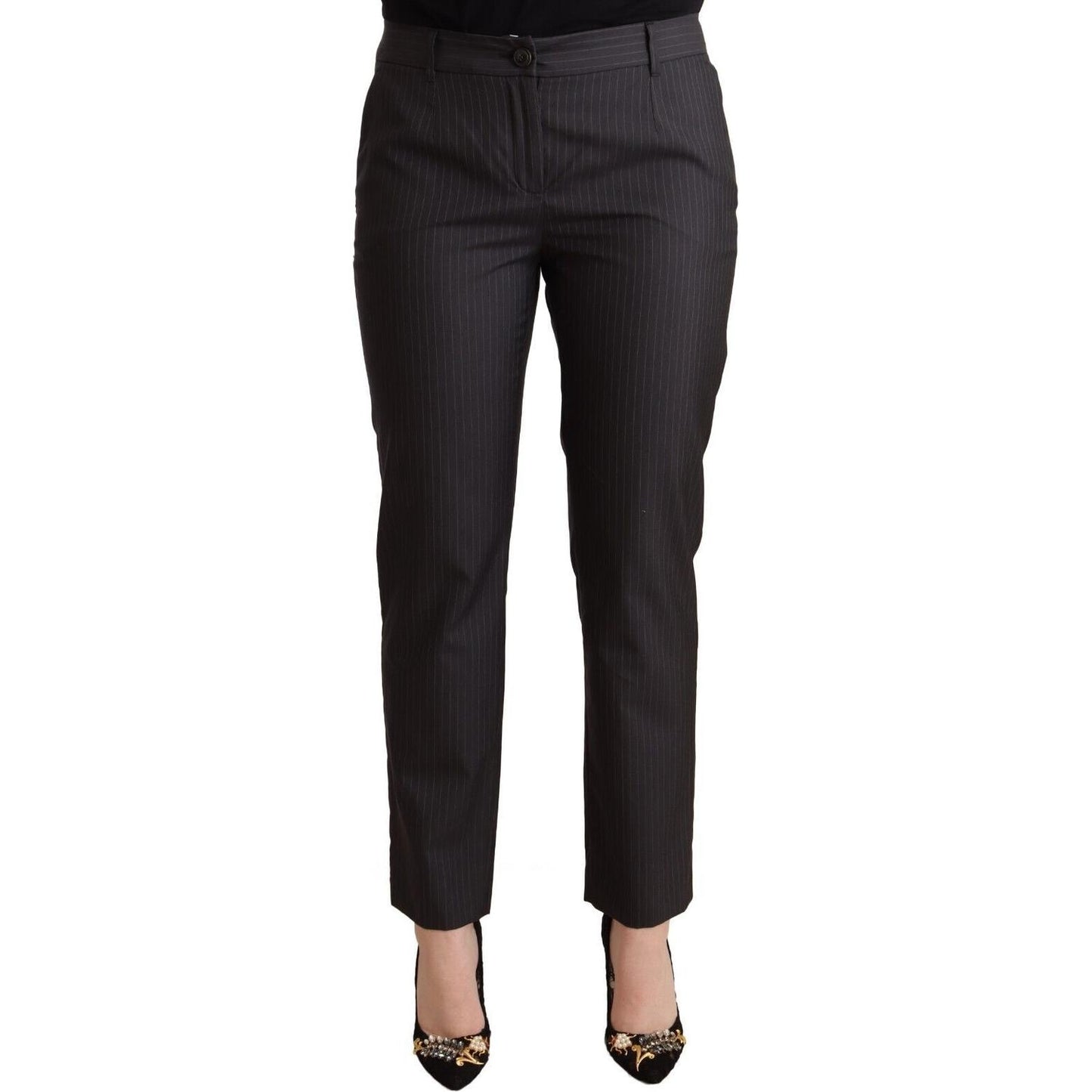 Elegant Tailored Virgin Wool and Silk Pants