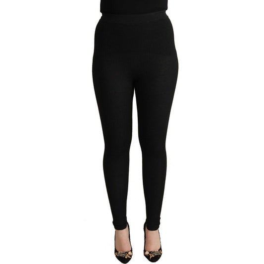 Elegant High Waist Cashmere-Silk Tights Pants