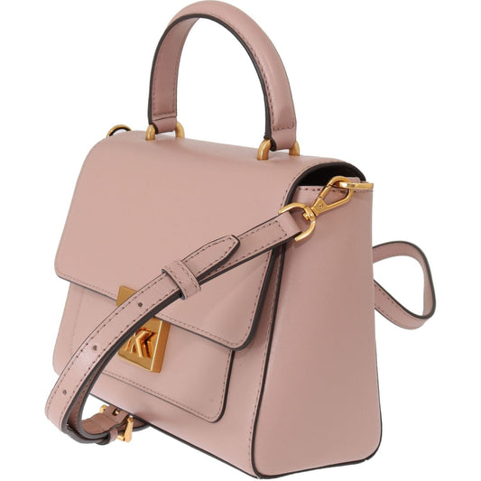 Elegant Pink Leather Mindy Shoulder Bag