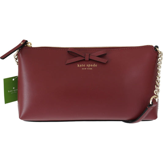 Elegant Bordeaux Leather Crossbody