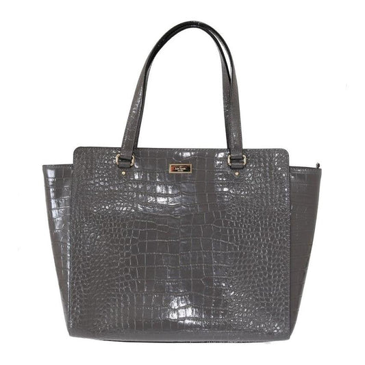 Chic Elissa Gray Leather Handbag