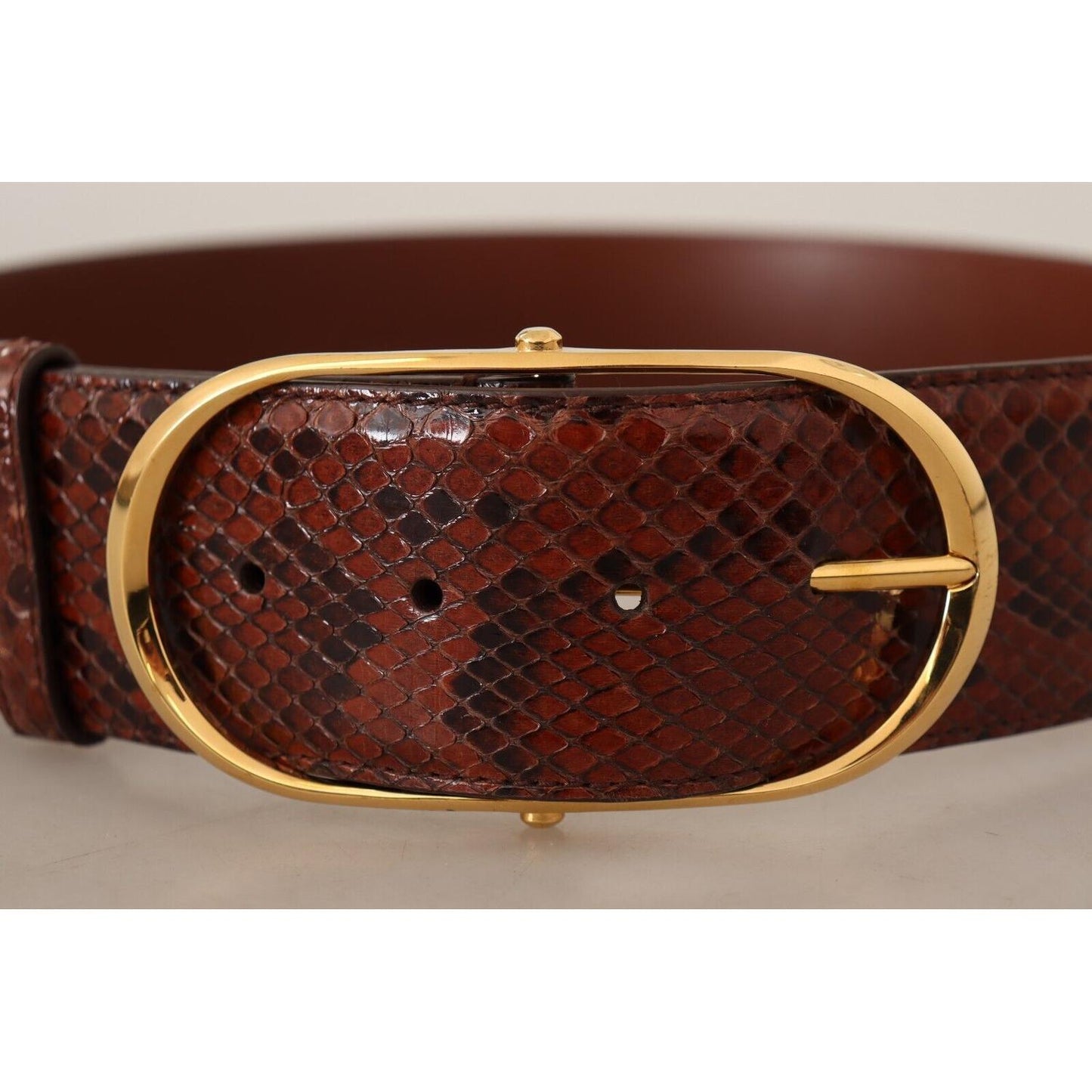 Elegant Python Snake Skin Leather Belt