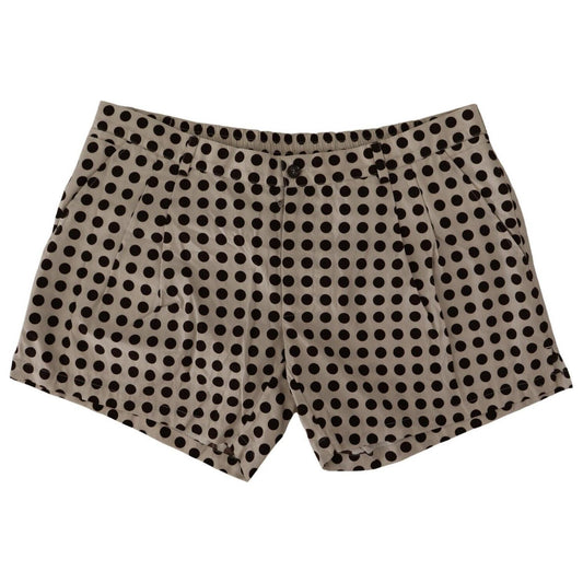 Elegant Polka Dot Cotton Shorts