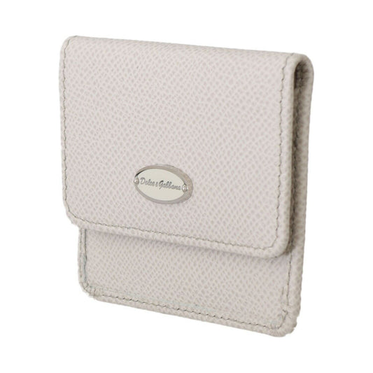 Chic White Leather Condom Case Wallet