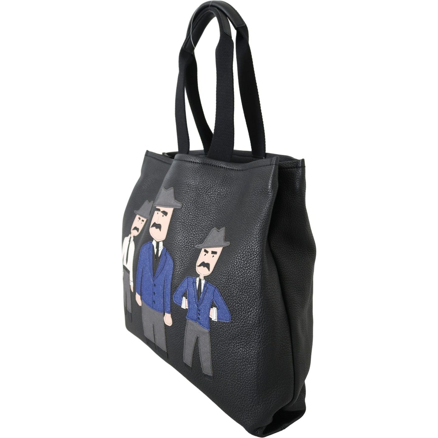 Elegant Black Leather Tote for Men