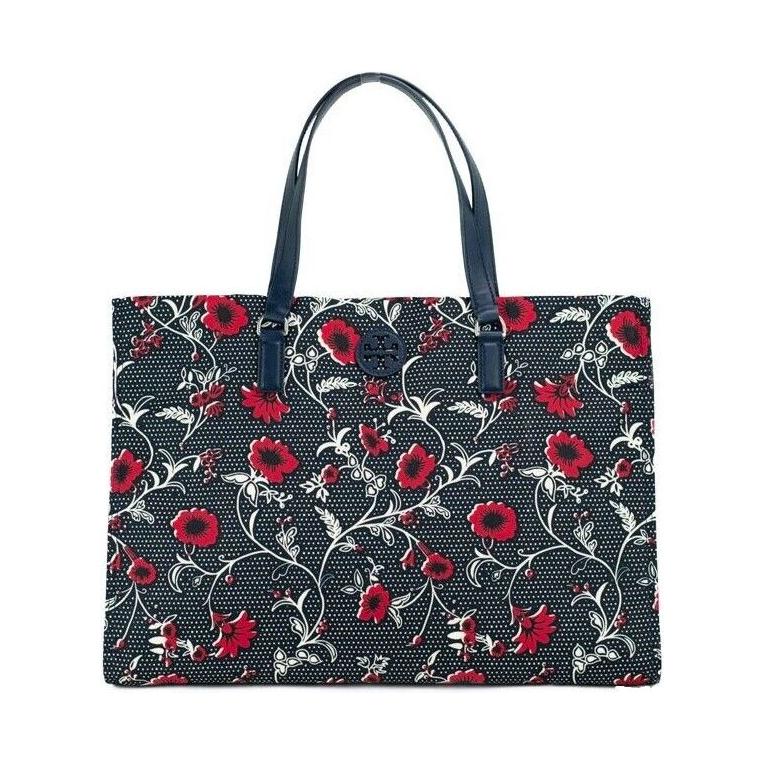 Medium Nylon Retro Batik Print Shoulder Tote Handbag