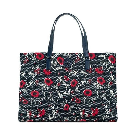 Medium Nylon Retro Batik Print Shoulder Tote Handbag