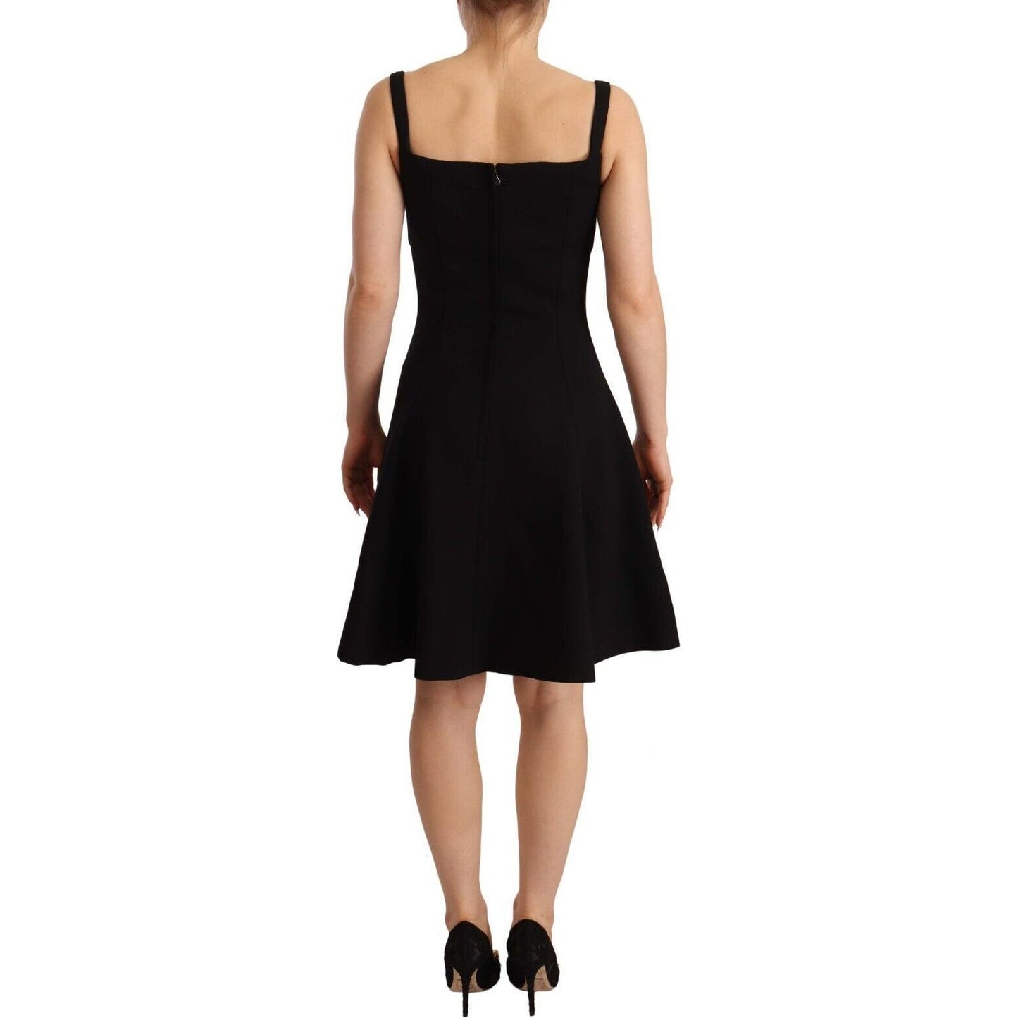 Elegant A-Line Sheath Dress in Black