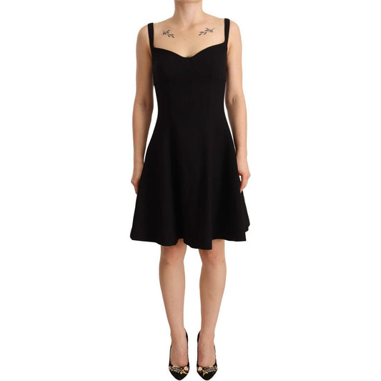 Elegant A-Line Sheath Dress in Black