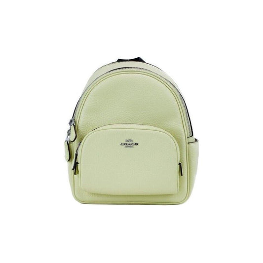 Mini Court Pale Lime Pebbled Leather Shoulder Backpack Bag