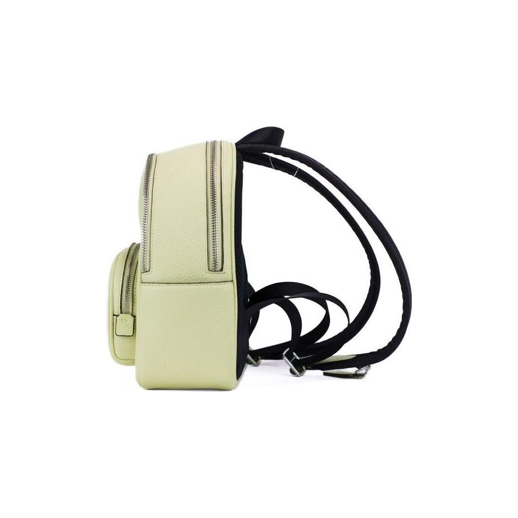 Mini Court Pale Lime Pebbled Leather Shoulder Backpack Bag