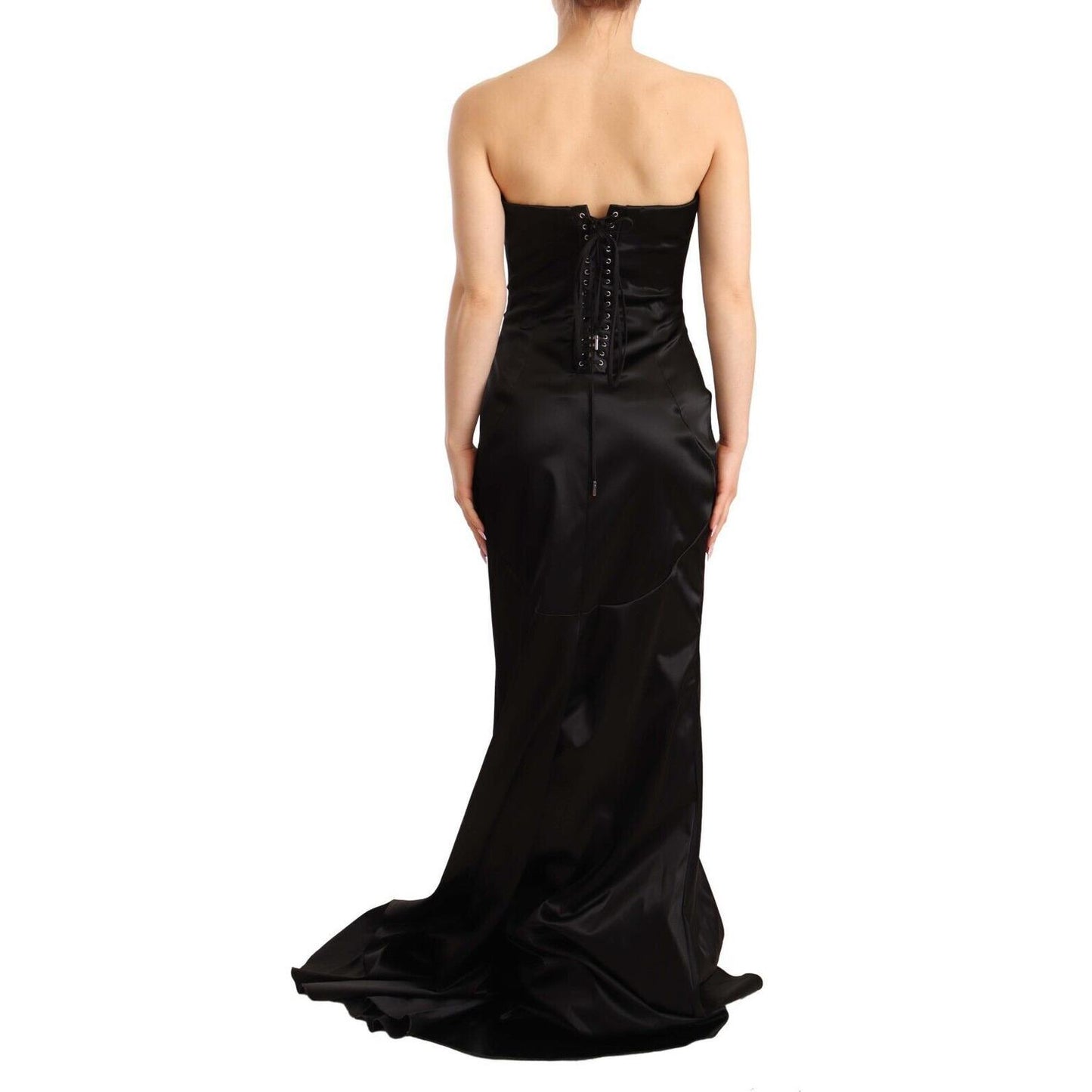 Dolce & Gabbana Elegant Black Strapless Mermaid Dress Dolce & Gabbana