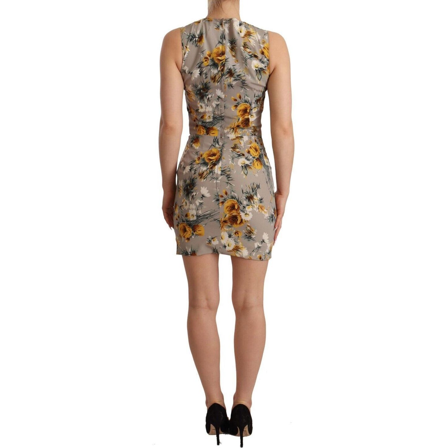 Elegant Floral Sheath Mini Dress