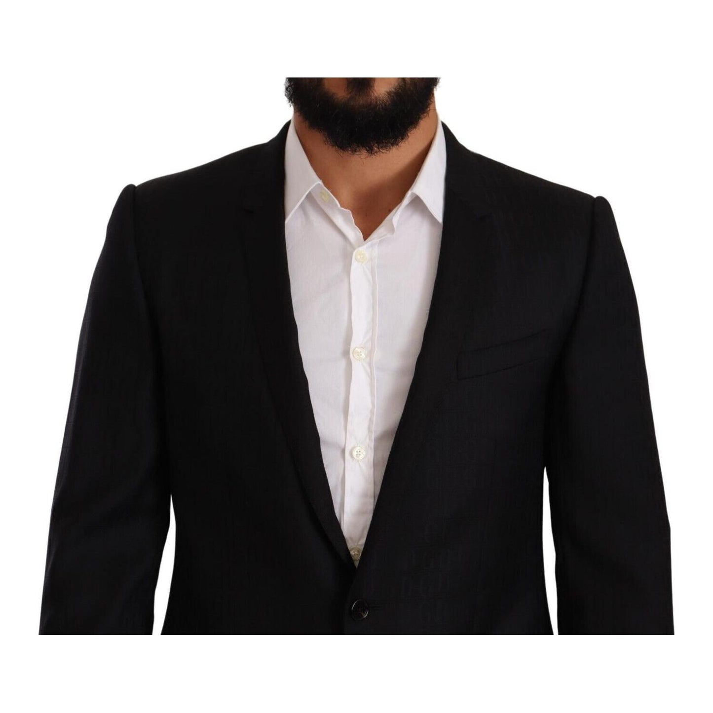 Exclusive Black Virgin Wool Blazer