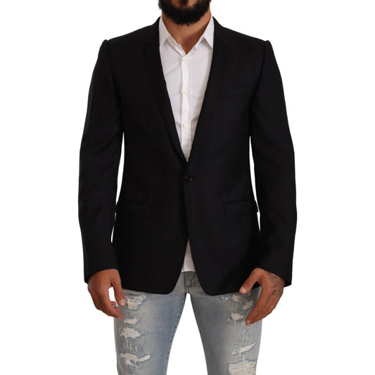 Exclusive Black Virgin Wool Blazer