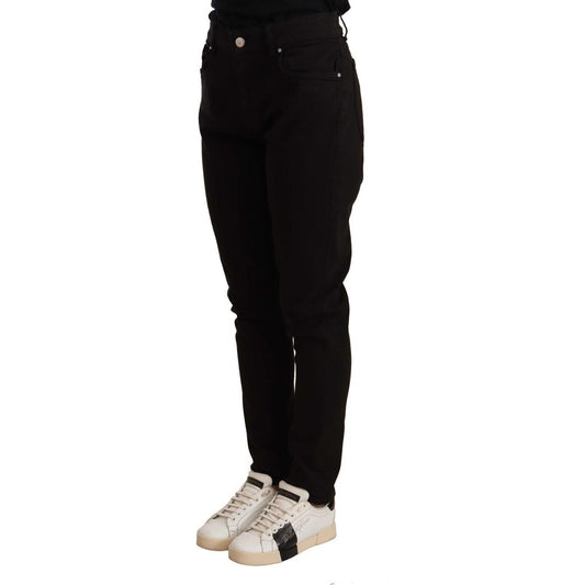 Elegant Slim-Fit Black Skinny Jeans