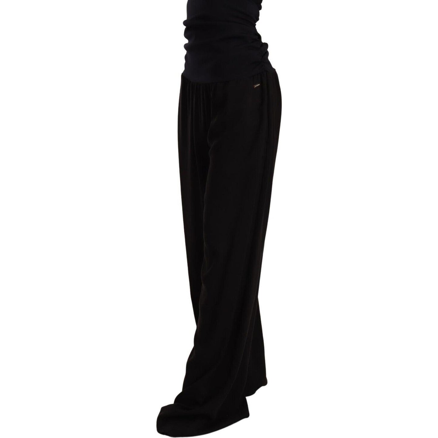 Elegant High Waist Straight Trousers