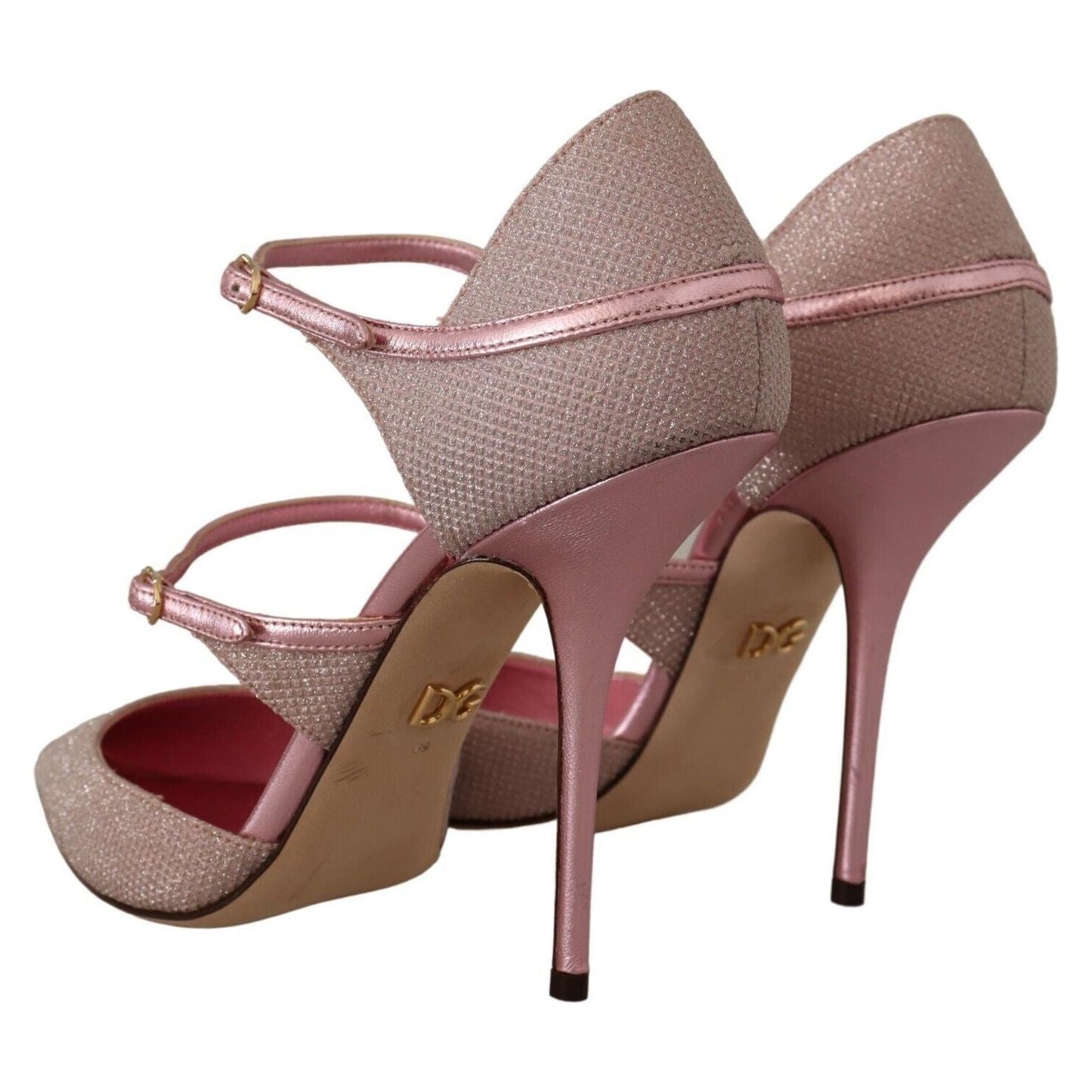 Pink Glitter High Heel Sandals