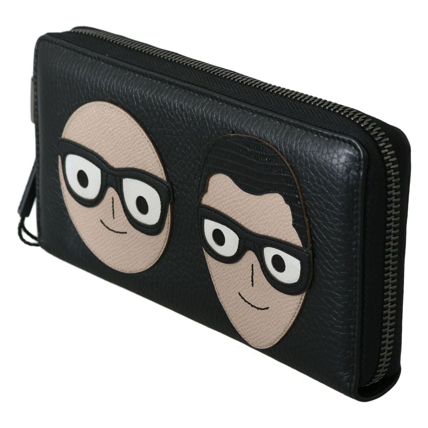 Elegant Black Leather Continental Wallet