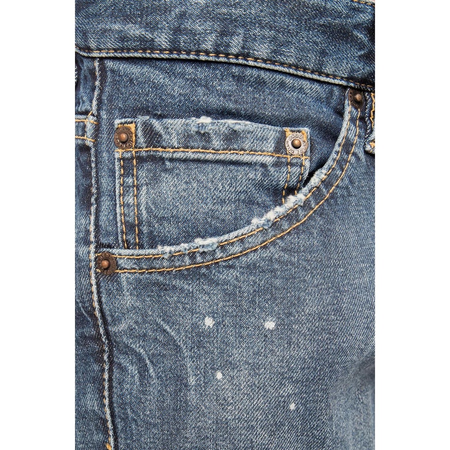 Navy Distressed 'Cool Guy Jean' Denim Pants