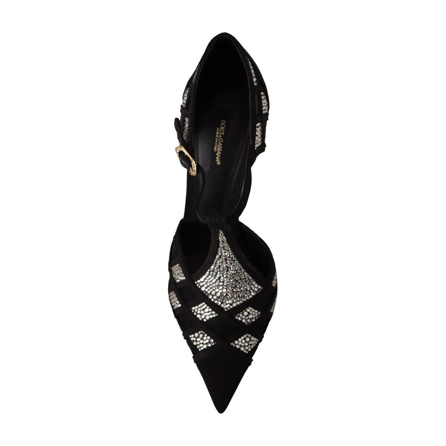 Elegant Crystal-Embellished Suede Pumps