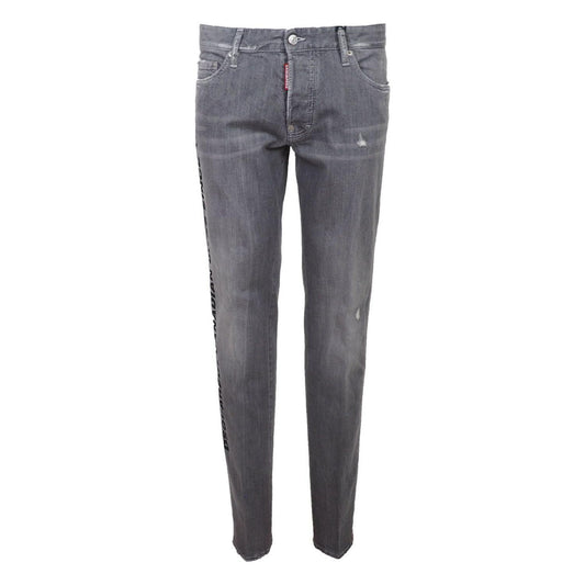 Chic Gray Slim-Fit Denim for the Modern Man