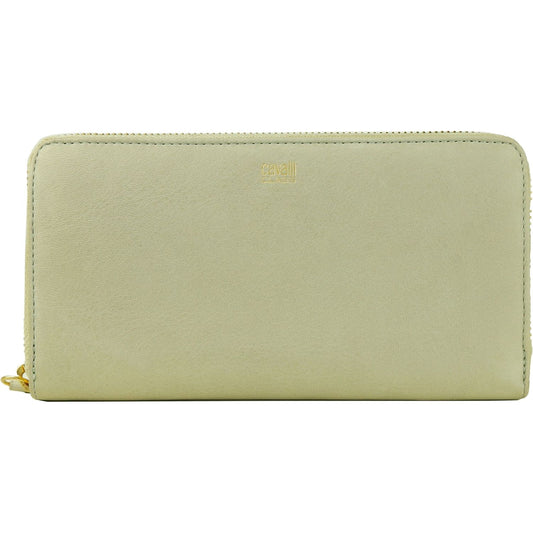 Cavalli Class Etoupe Grey Zippered Purse