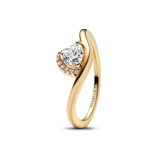 PANDORA JEWELRY Mod. WAVY HEART RING