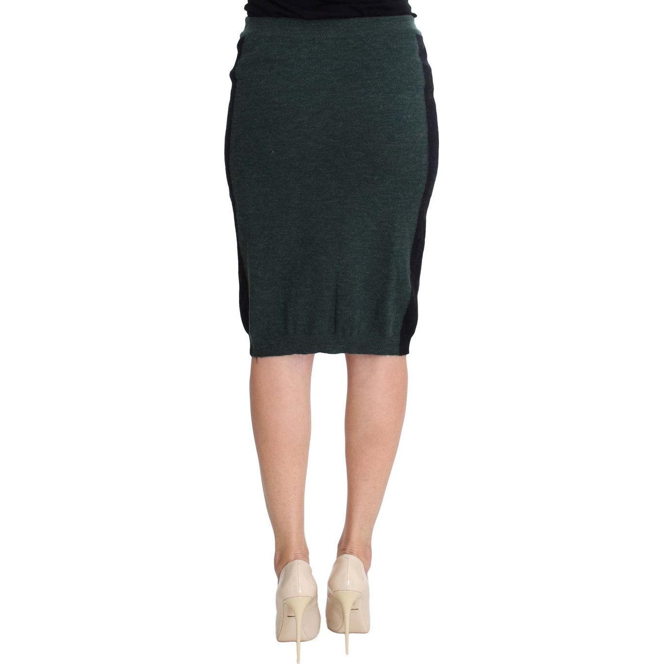 MILA SCHÖN Emerald Elegance Wool-Blend Pencil Skirt green-wool-blend-pencil-skirt