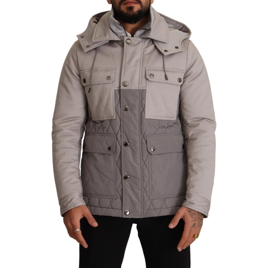 Elegant Lightweight Gray Windbreaker Jacket