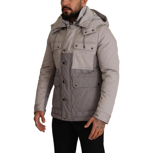 Elegant Lightweight Gray Windbreaker Jacket