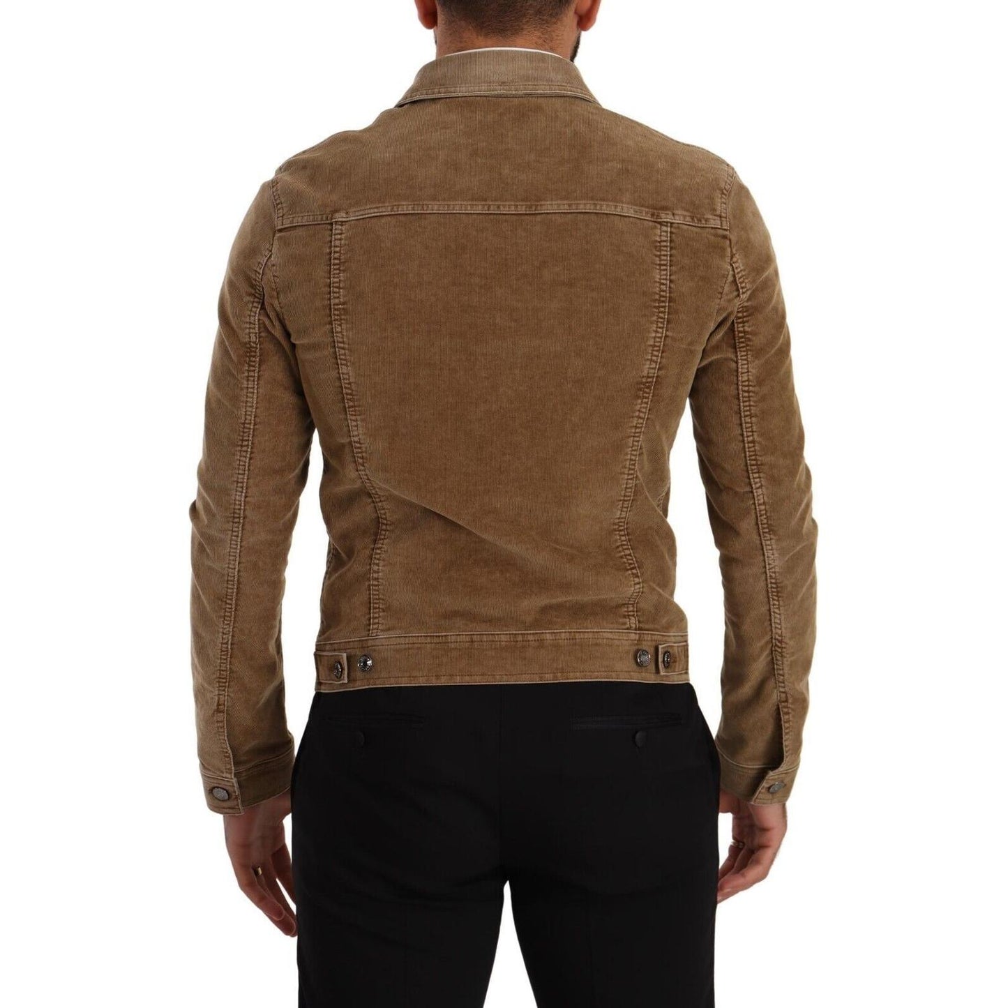 Elegant Corduroy Logo Jacket