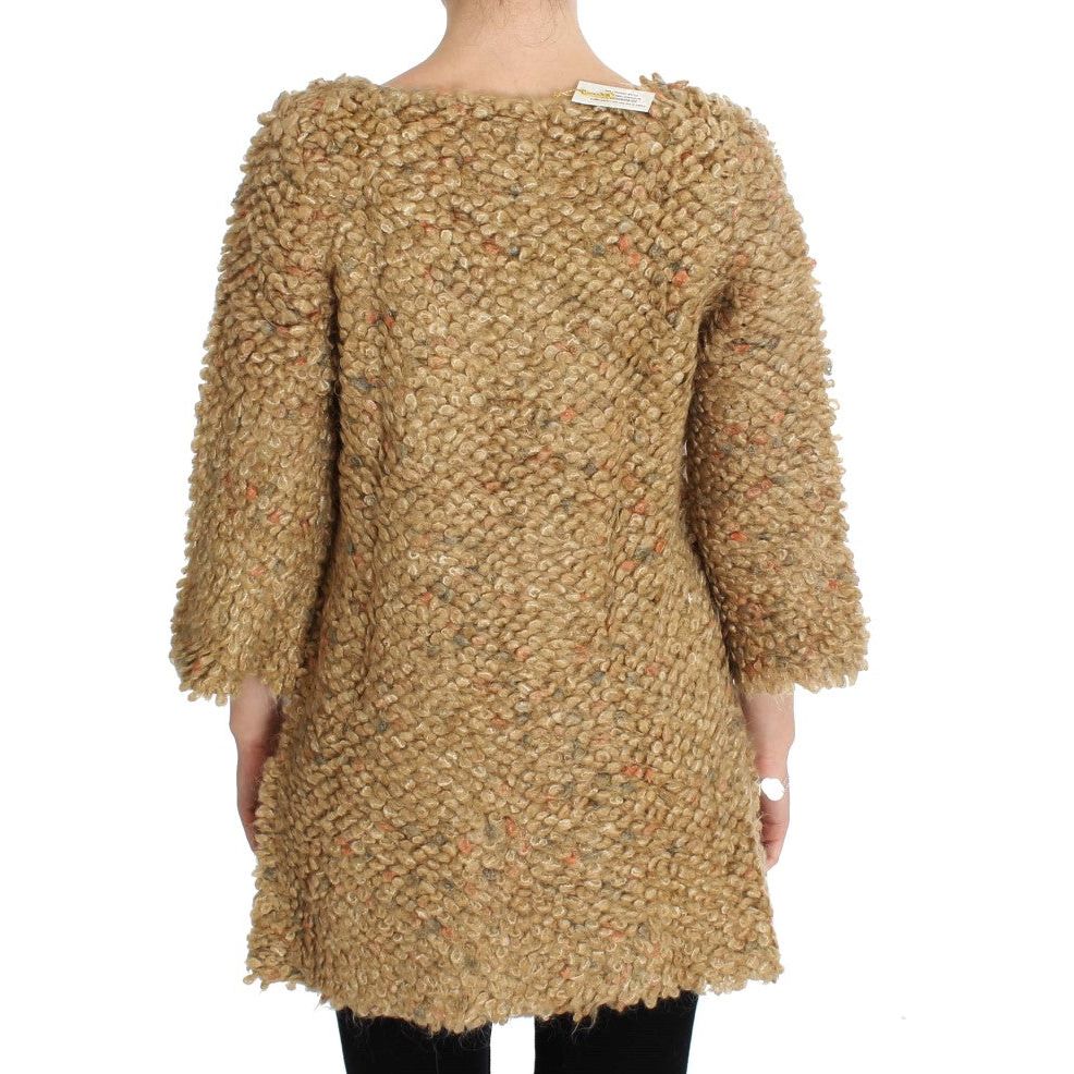 Elegant Beige Sweatercoat Cape