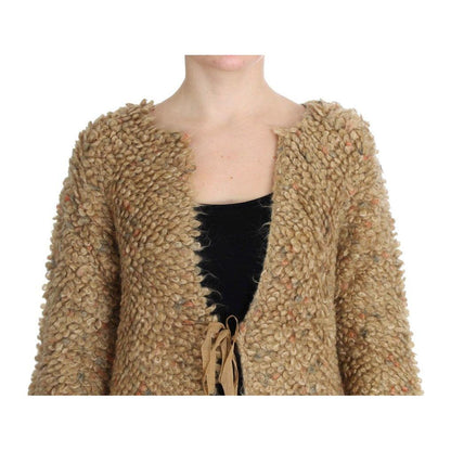 PINK MEMORIES Beige Wool Blend Cape Sweater