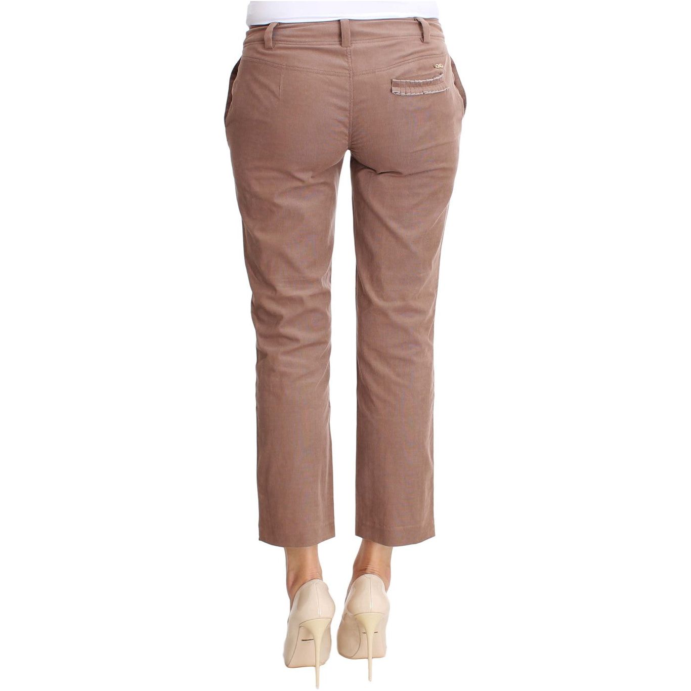 Chic Brown Cropped Corduroy Pants