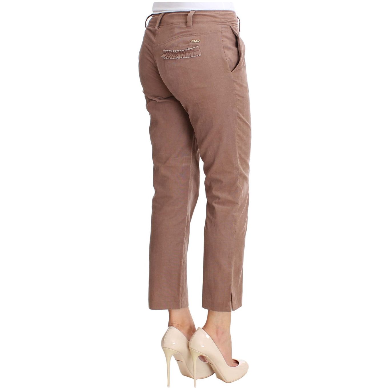 Chic Brown Cropped Corduroy Pants