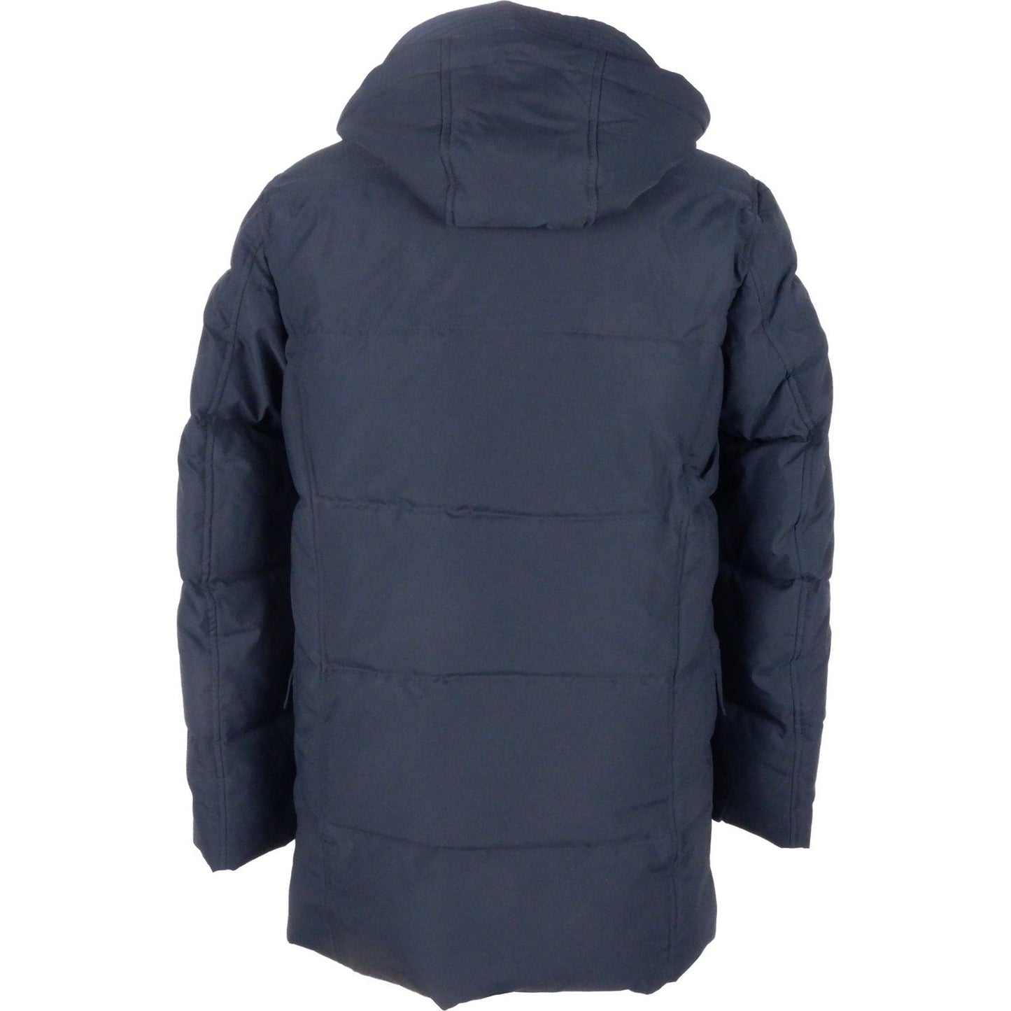 Sleek Blue Men's Hooded Jacket