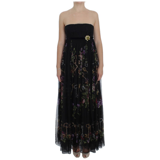 Dolce & GabbanaMulticolor Rose & Key Print Maxi Dress with CrystalMcRichard Designer Brands£1399.00