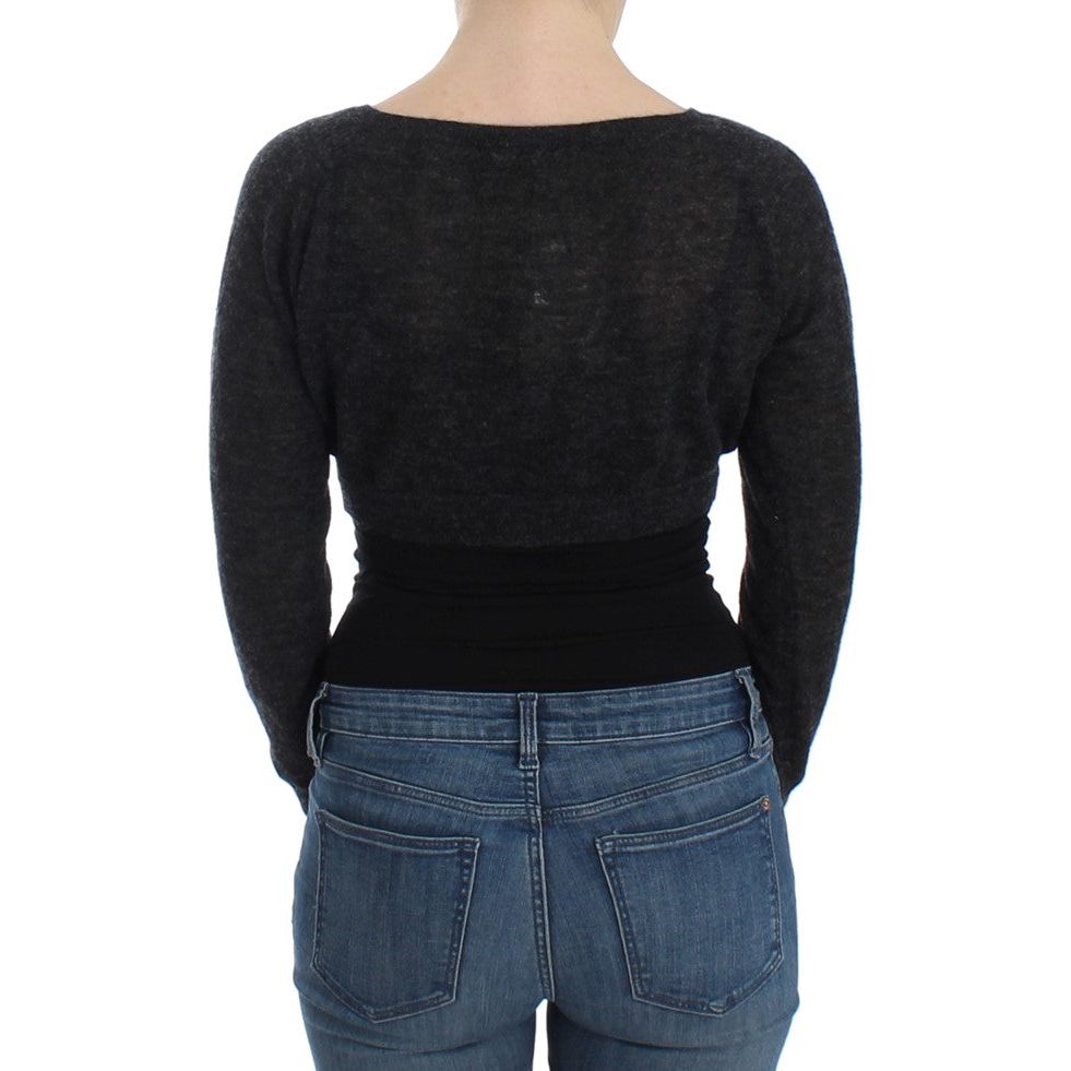 Chic Cropped Alpaca Wool Sweater