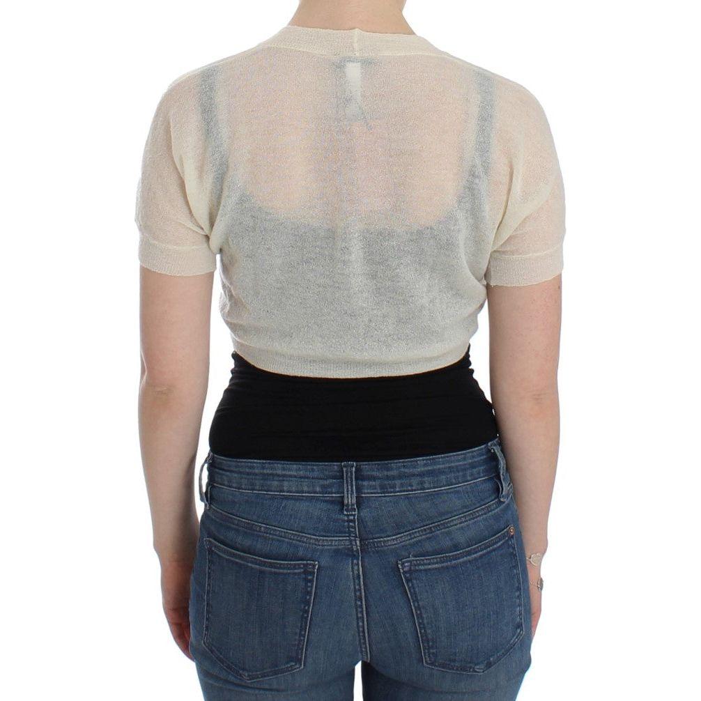 Ermanno Scervino White Wool Cardigan Sweater