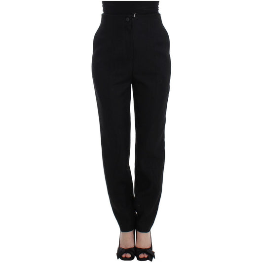 Elegant High-Waist Black Pants