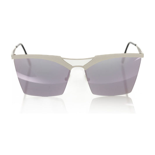 Frankie Morello Chic Silver Clubmaster Sunglasses with Shaded Lens Frankie Morello