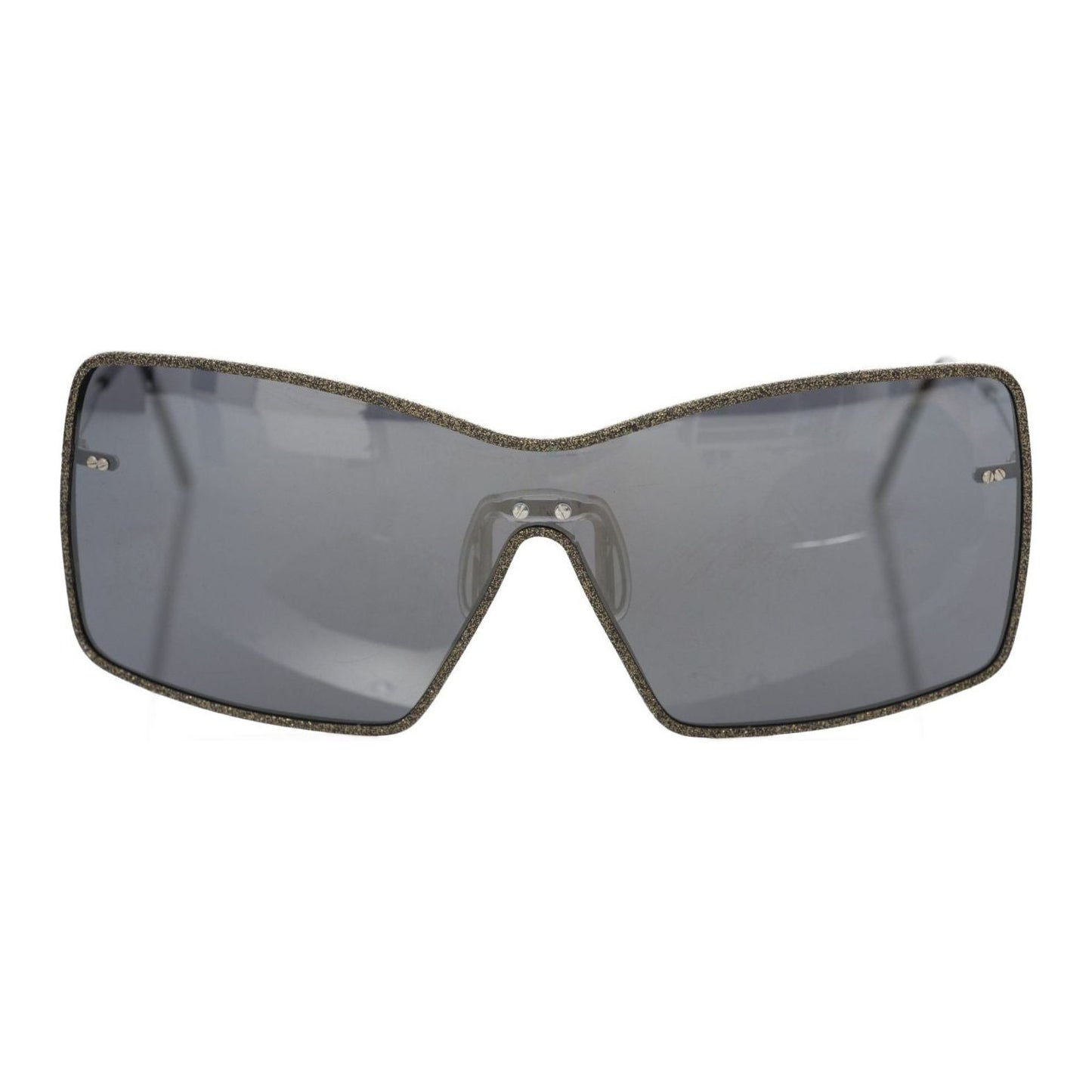 Elegant Shield Sunglasses with Gray Mirror Lens