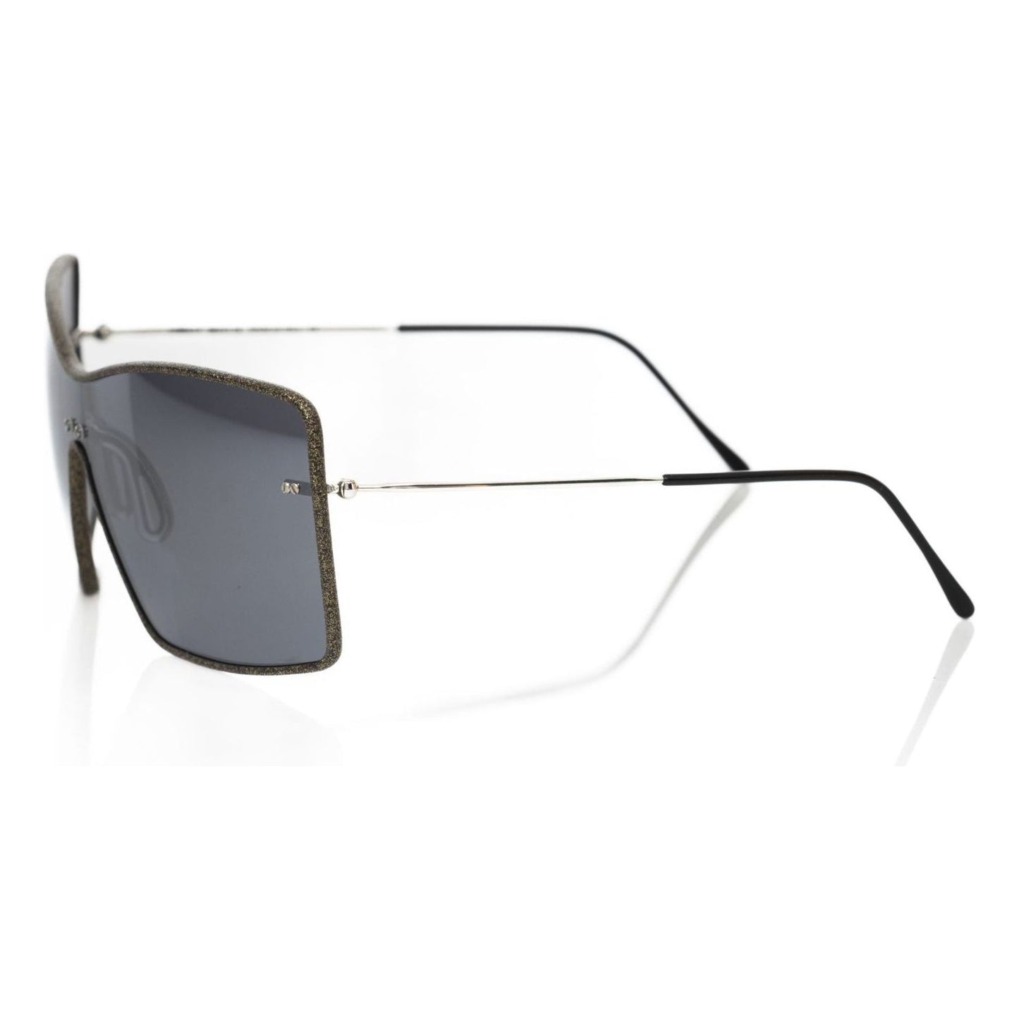 Elegant Shield Sunglasses with Gray Mirror Lens