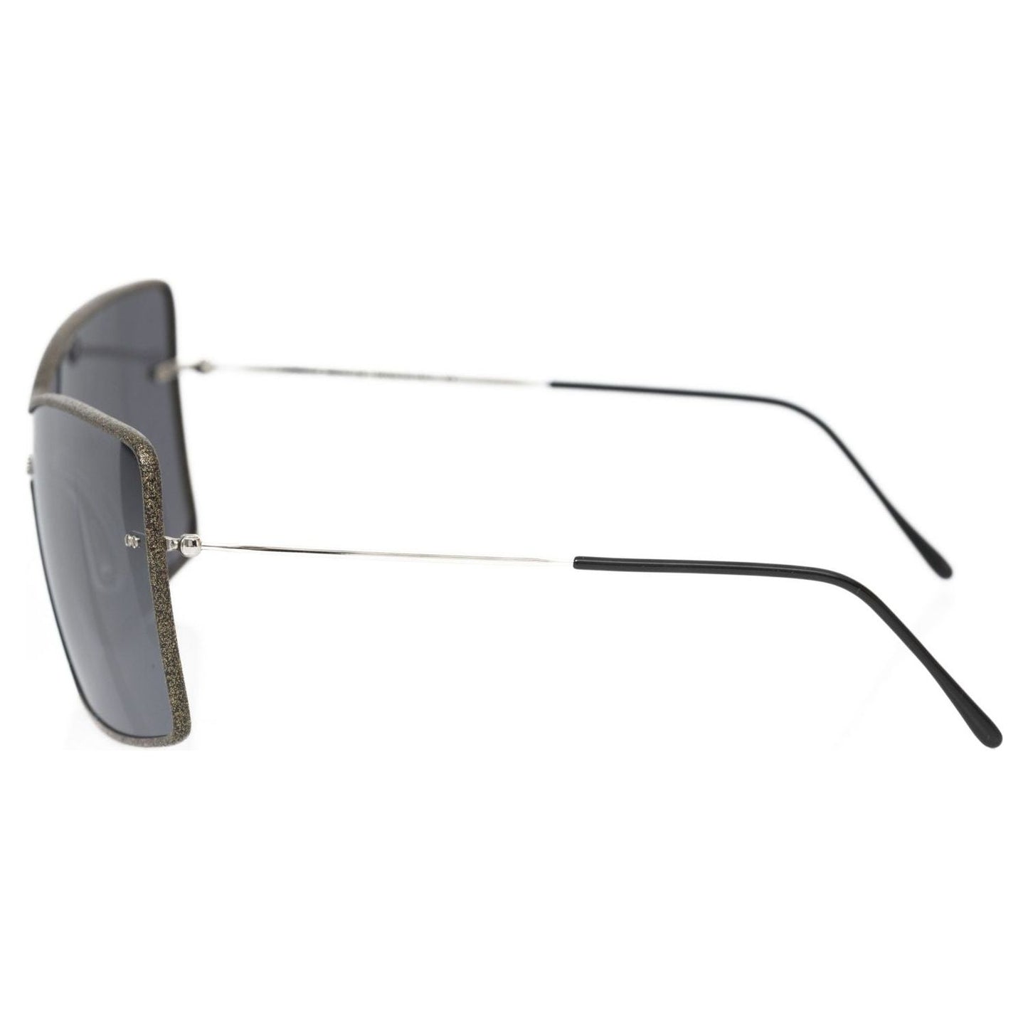 Elegant Shield Sunglasses with Gray Mirror Lens