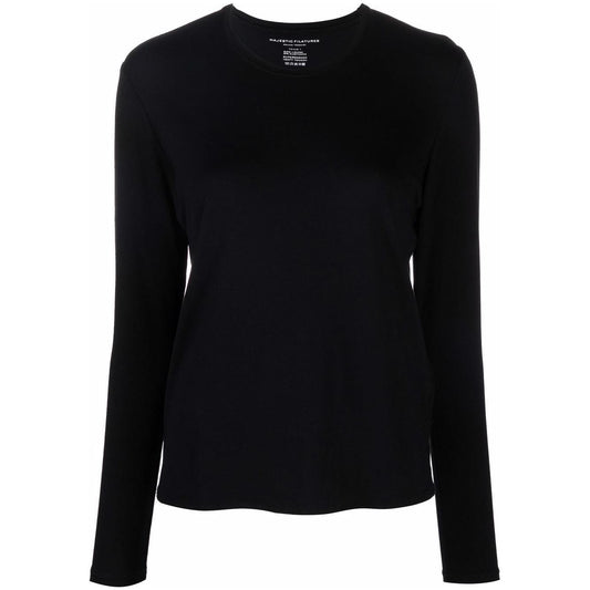 Majestic Sweaters Black Topwear Majestic